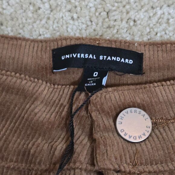 Universal Standard Cassidy High-Rise Corduroy Pants Women Brown Size 0 - Picture 3 of 15